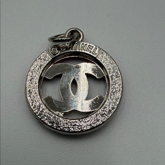 Designer Upcycled Red Crystal Circle Pendant - Picture 2 of 3